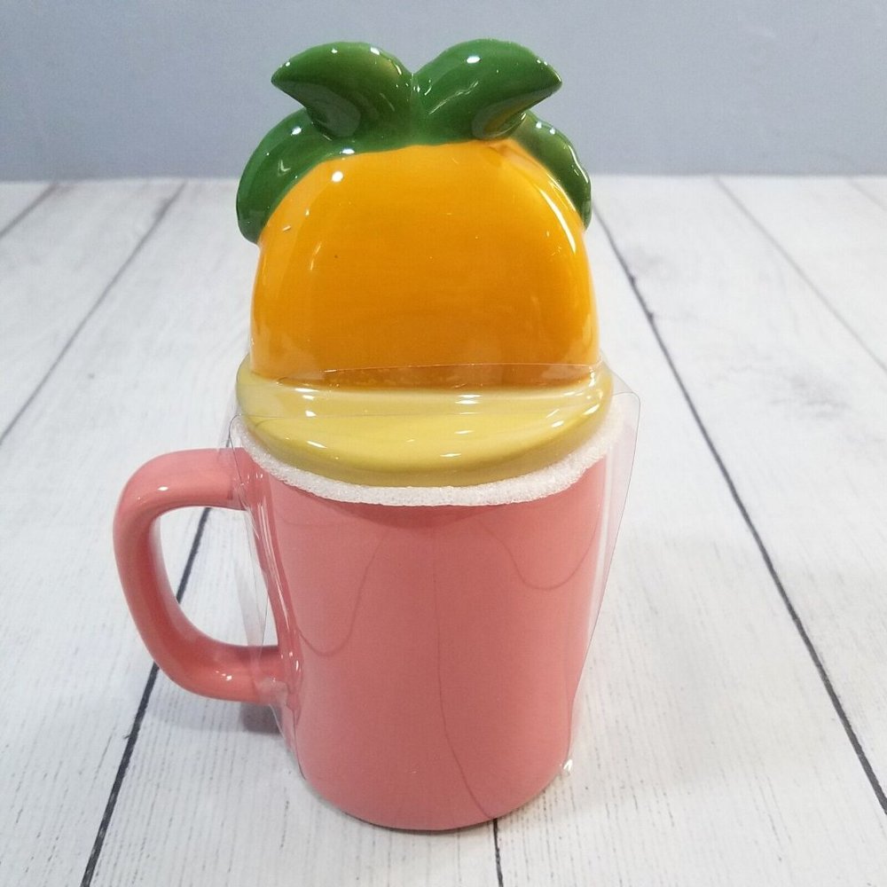 RAE DUNN Sandals Season Palm Tree Lidded Mug - Picture 2 of 3